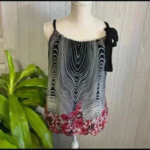 Wrapper Black and Dark Pink Blouse